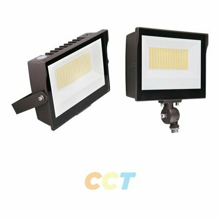 PORTOR 60W LED Flood Light Luminaire, CCT Selector, Photocell Sensor, U-bracket Mount PT-FLS1-60W-3CCT-UB